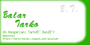 balar tarko business card